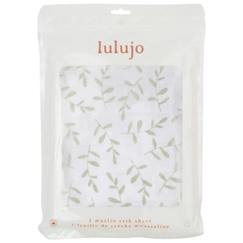 Lulujo Boho Fitted Sheet - Crib - Greenery