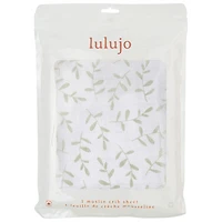 Lulujo Boho Fitted Sheet - Crib - Greenery