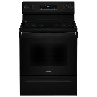 Whirlpool 3 Series 30" 5.3 Cu. Ft. Self-Clean 4-Element Freestanding Electric Range (YWFES3530RB) - Black