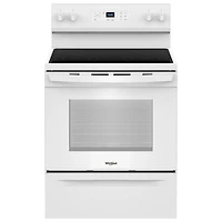 Whirlpool 3 Series 30" 5.3 Cu. Ft.Self-Clean 4-Element Freestanding Electric Range (YWFES3530RW) - White