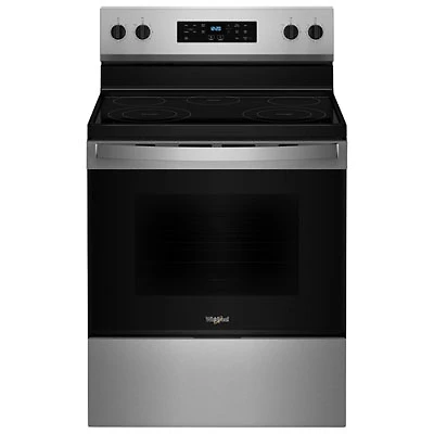 Whirlpool 3 Series 30" 5.3 Cu. Ft. Steam-Clean 5-Elements Freestanding Electric Range (YWFES3330RZ) - SS
