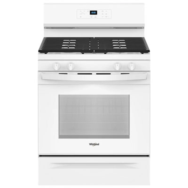 Whirlpool 3 Series 30" 5.3 Cu. Ft. Self-Clean Freestanding Gas Range (WRGS3530RW) - White