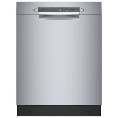 Bosch 300 Series 24" 46dB Built-In Dishwasher with Stainless Steel Tub (SGE53C55UC) - Stainless Steel