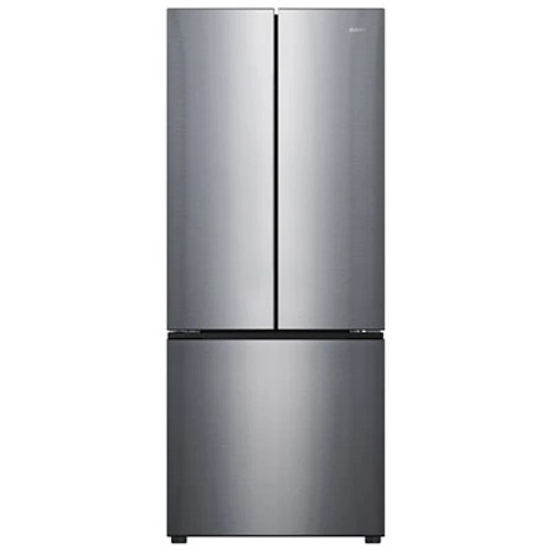 Open Box - Galanz 28" 16 Cu. Ft. French Door Refrigerator with LED Lighting - Stainless Steel - Scratch & Dent