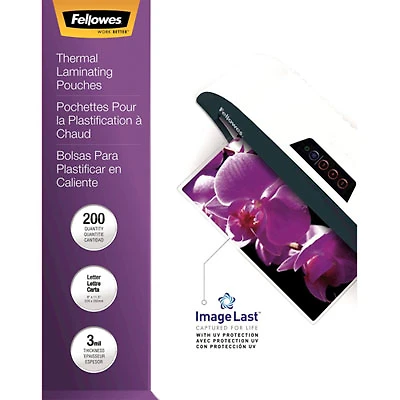 Fellowes ImageLast 9"x11." Thermal Laminating Pouches with UV Protection - mil