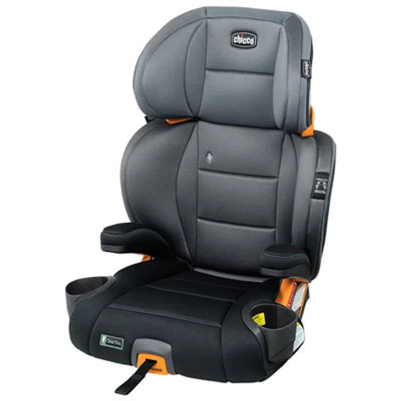 Chicco KidFit ClearTex Plus High Back to Backless Booster Car Seat - Grey/Black
