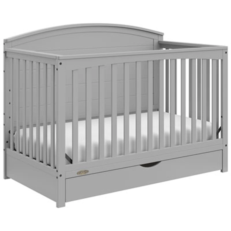 Graco Bellwood 5-in-1 Convertible Crib with Drawer - Pebble Grey