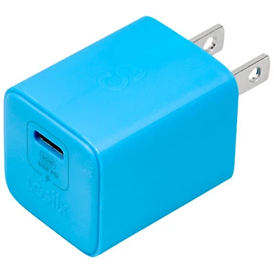 LOGiiX Vibrance 30W USB-C GaN PD Wall Charger - Turquiose