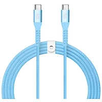 LOGiiX Vibrance 1.2m (3.9 ft.) Braided USB-C to USB-C Cable (LGX-13758) - Turquoise