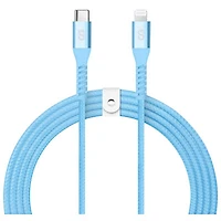LOGiiX Vibrance 1.2m (3.9 ft.) Braided USB-C to Lightning Cable (LGX-13759) - Turquoise