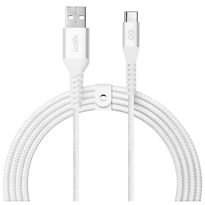 LOGiiX Vibrance 1.2m (3.9 ft.) Braided USB to USB-C Cable (LGX