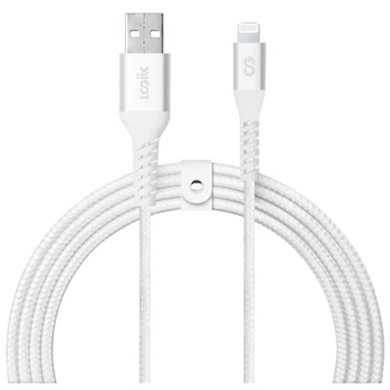 LOGiiX Vibrance 1.2m (3.9 ft.) Braided USB-A to Lightning Cable (LGX-13753) - White