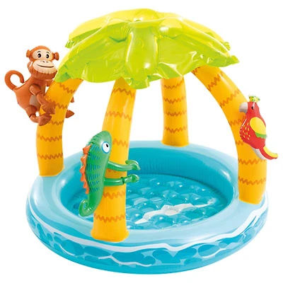 Intex Tropical Island Inflatable Baby Pool with Sunshade