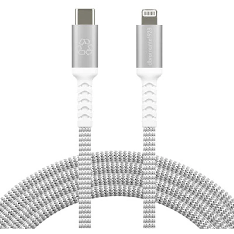 dbramante1928 2.5m (8ft) USB-C to Lightning Braided Cable (DB-CB25CLGRU512) - White