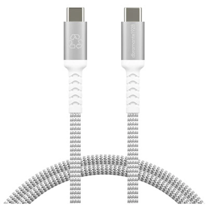 dbramante1928 1.2m (3.94ft) USB-C to USB-C Braided Cable (DB-CB12CCGRU507) - White