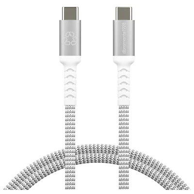 dbramante1928 1.2m (3.94ft) USB-C to USB-C Braided Cable (DB-CB12CCGRU507) - White