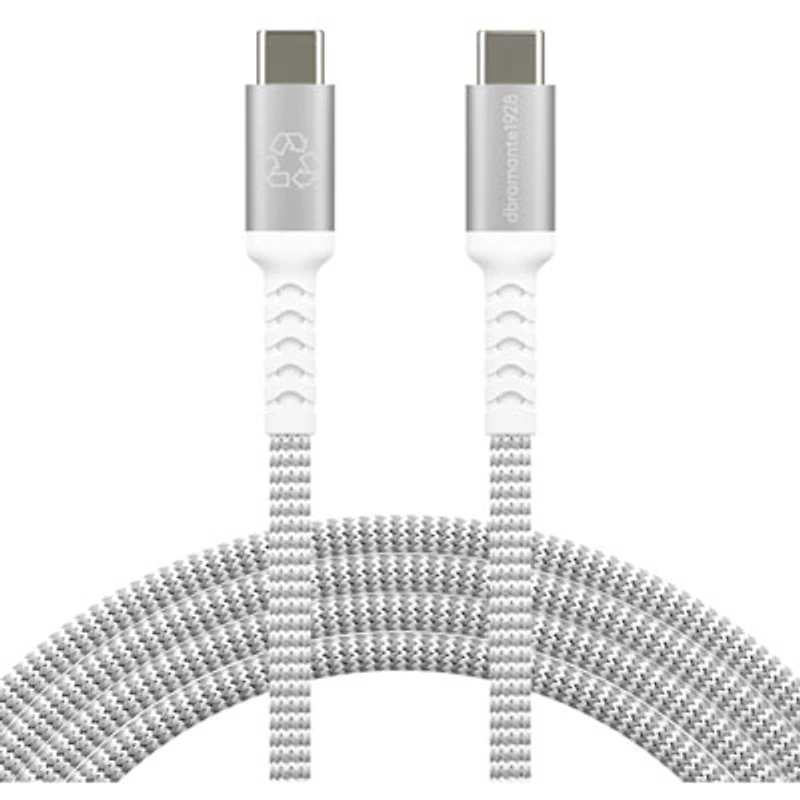 dbramante1928 2.5m (8ft) USB-C to USB-C Braided Cable (DB-CB25CCGRU511) - White