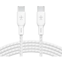 Belkin BoostCharge Braided 2m (6.6 ft.) USB-C to USB-C 100W Cable (CAB014bt2MWH)
