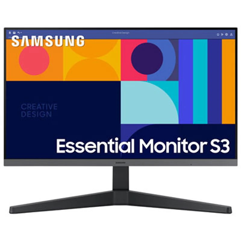 Open Box - Samsung 24" 100Hz 4ms GTG IPS LED FreeSync Monitor (LS24C330GANXZA) - Black