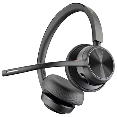 HP PolyVoyager 4320 On-Ear Noise Cancelling True Wireless Headset - Black