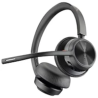 HP PolyVoyager 4320 On-Ear Noise Cancelling True Wireless Headset - Black