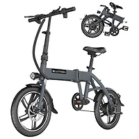 Blutron EB380F 350W Foldable Compact Electric Bike (Up to 35km Battery Range / 28km/h Top Speed) - Grey - Exclusive Retail Partner