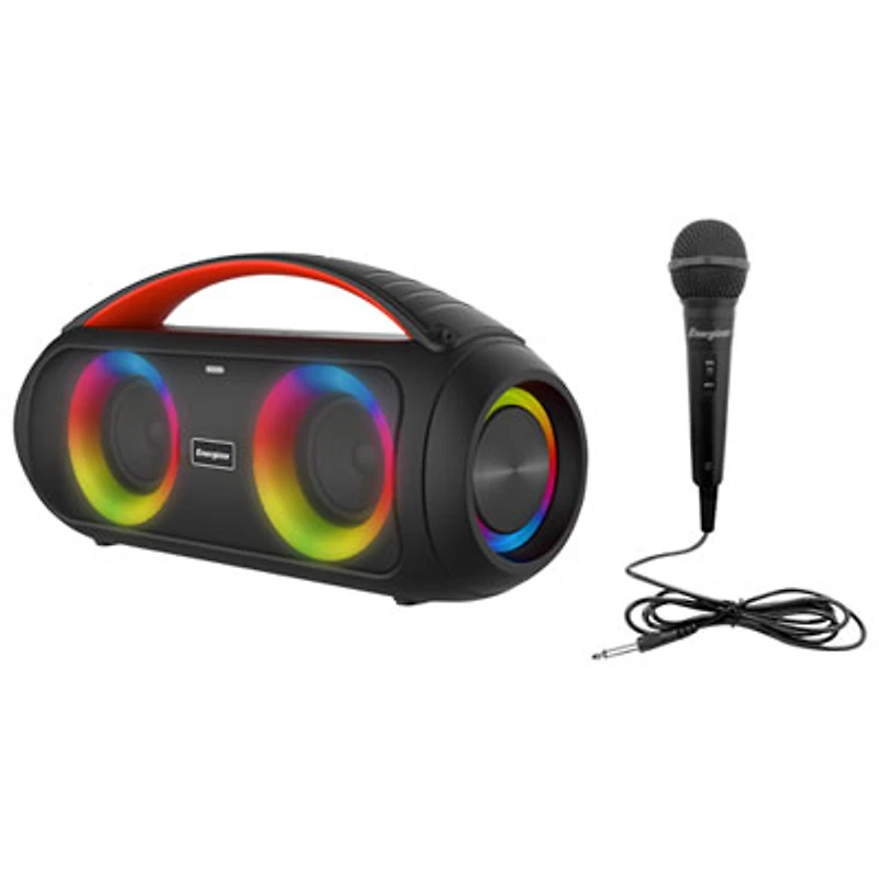 Energizer BTS258 Portable All-Weather Wireless Rechargeable Speaker with Microphone - Black
