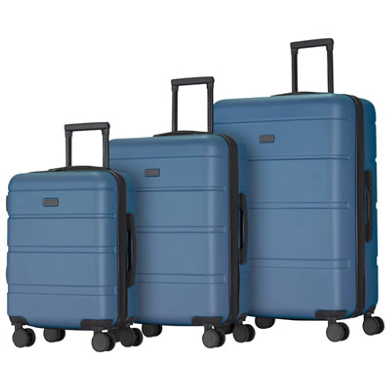 Bugatti Barcelona 3-Piece Hardside Luggage Set - Blue - Only at Best Buy