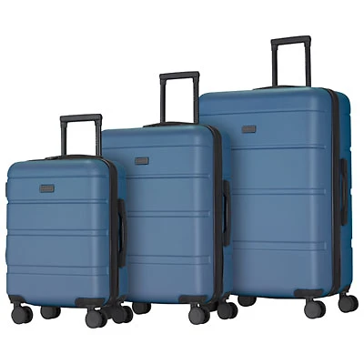 Bugatti Barcelona 3-Piece Hardside Luggage Set - Blue - Only at Best Buy