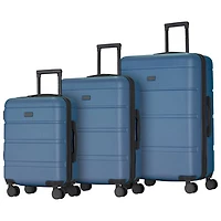 Bugatti Barcelona 3-Piece Hardside Luggage Set - Blue - Only at Best Buy