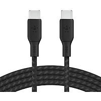 Belkin 2m (6.6ft) BoostCharge USB-C to USB-C Braided Cable (CAB014bt2MBK) - Black