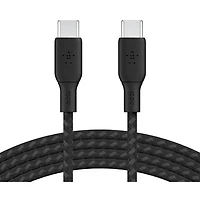 Belkin 3m (10ft) BoostCharge USB-C to USB-C Braided Cable (CAB014bt3MBK) - Black