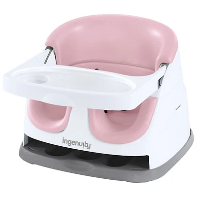 Ingenuity Baby Base 2-in-1 Booster Seat with Tray - Peony/White
