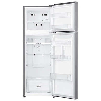Open Box - LG 22" 9 Cu. Ft. Top Freezer Refrigerator - Platinum Silver Steel - Perfect Condition