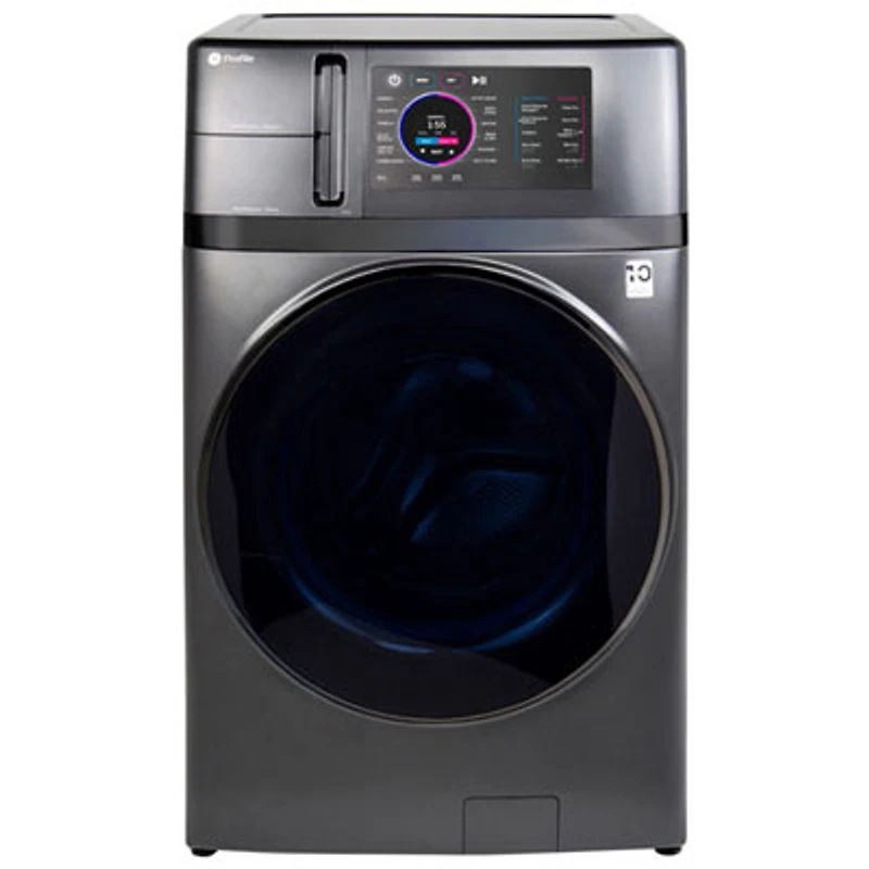 Open Box - GE 5.5 Cu. Ft. UltraFast Electric Washer & Dryer Combo - Carbon Graphite - Perfect Condition