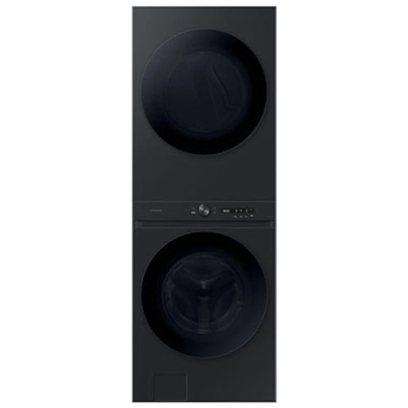 Open Box - Samsung 5.3 Cu. Ft. Front Load Electric Washer & Dryer Laundry Hub - Black SS - Scratch & Dent