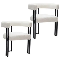 Scarlet Contemporary Fabric Dining Chair - Set of 2