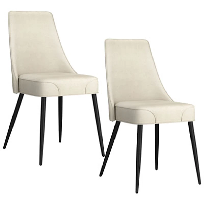 Koda Modern Fabric Dining Chair - Set of 2 - Beige