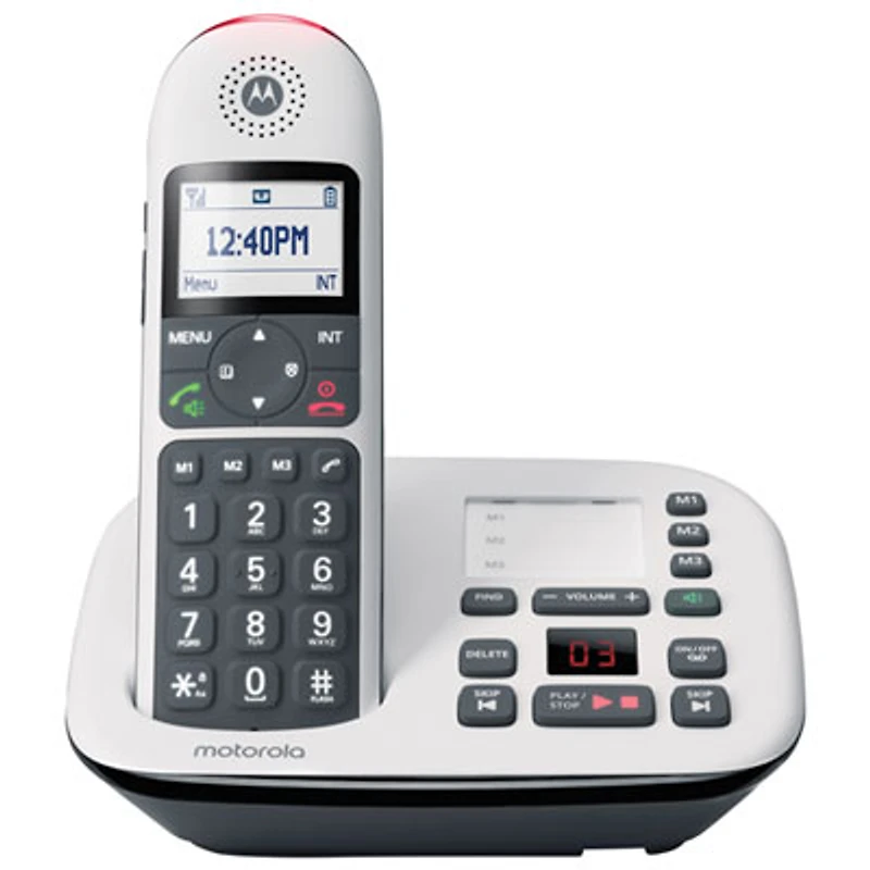 Motorola CD501 DECT 6.0 1-Handset Cordless Phone - White