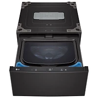 Open Box - LG Sidekick 27" 1.0 Cu. Ft. Laundry Pedestal Washer (WD300CB) - Black Steel - Scratch & Dent