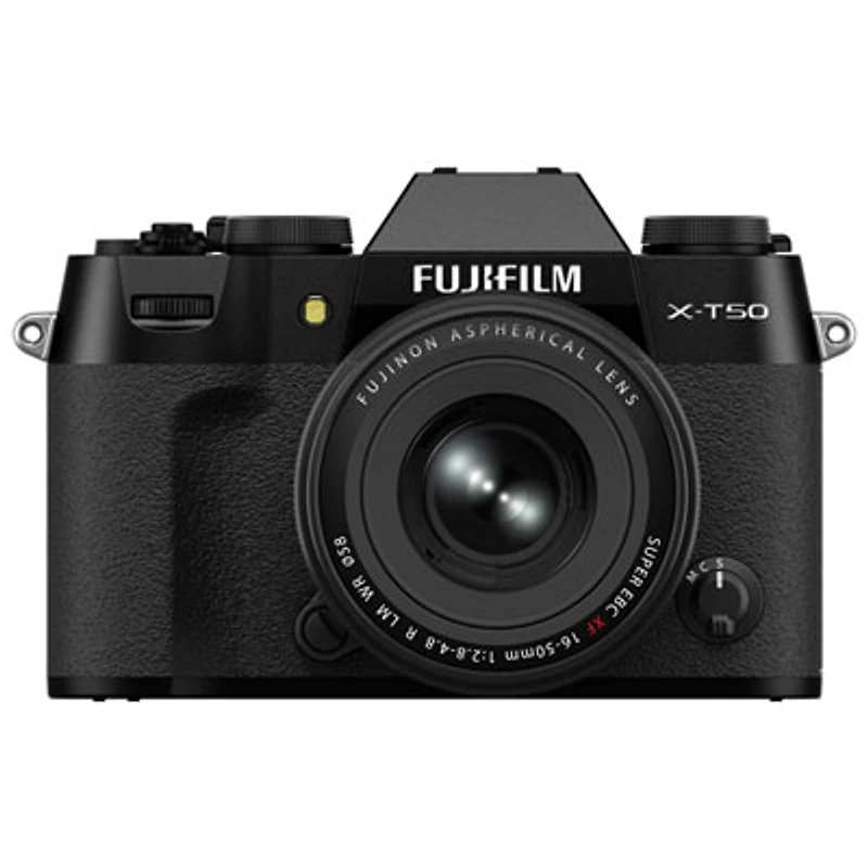 Fujifilm X-T50 Mirrorless Camera with 16-50mm Lens Kit - Black