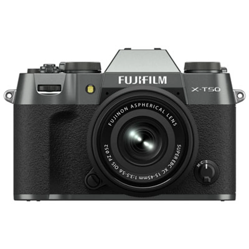 Fujifilm X-T50 Mirrorless Camera with 15-45mm Lens Kit - Charcoal Silver