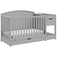 Open Box - Graco Bellwood 5-in-1 Convertible Crib & Changing Table with Drawer - Pebble Grey