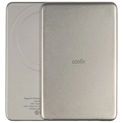 LOGiiX Piston Power MagSlim 5000 mAh 20W PD Power Bank with MagSafe - Titanium