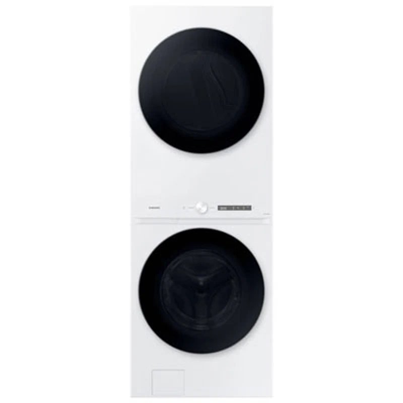 Open Box - Samsung 5.3 Cu. Ft. Front Load Electric Washer & Dryer Laundry Hub - White - Scratch & Dent