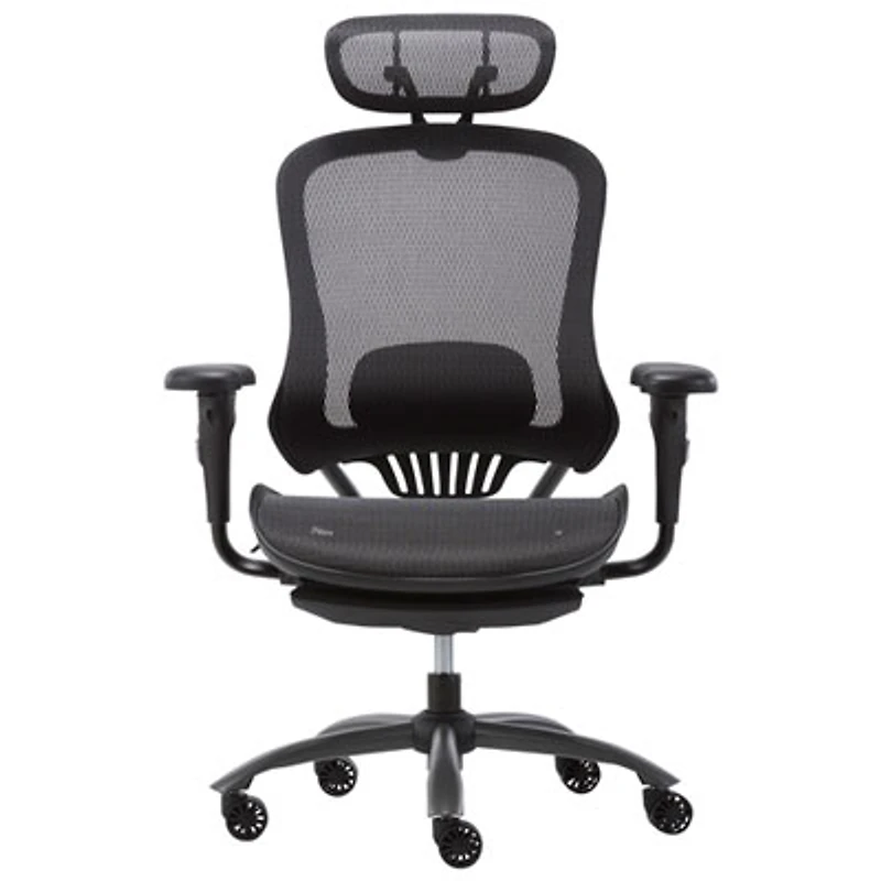 TygerClaw High Back Mesh Chair with Adjustable Arms - Black