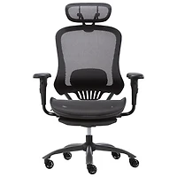 TygerClaw High Back Mesh Chair with Adjustable Arms - Black