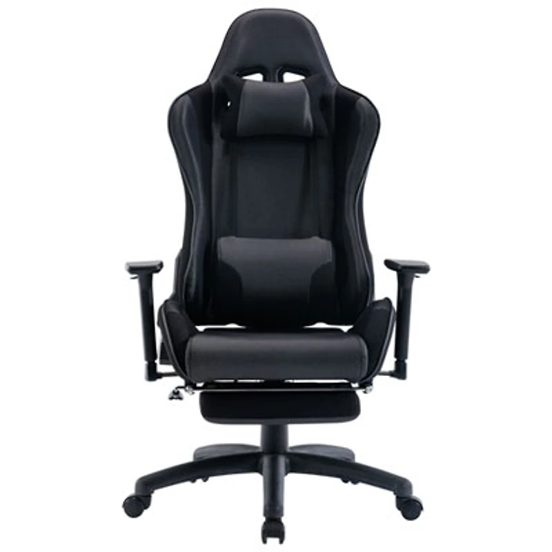 TygerClaw Ergonomic High Back Fabric Gaming Chair - Black