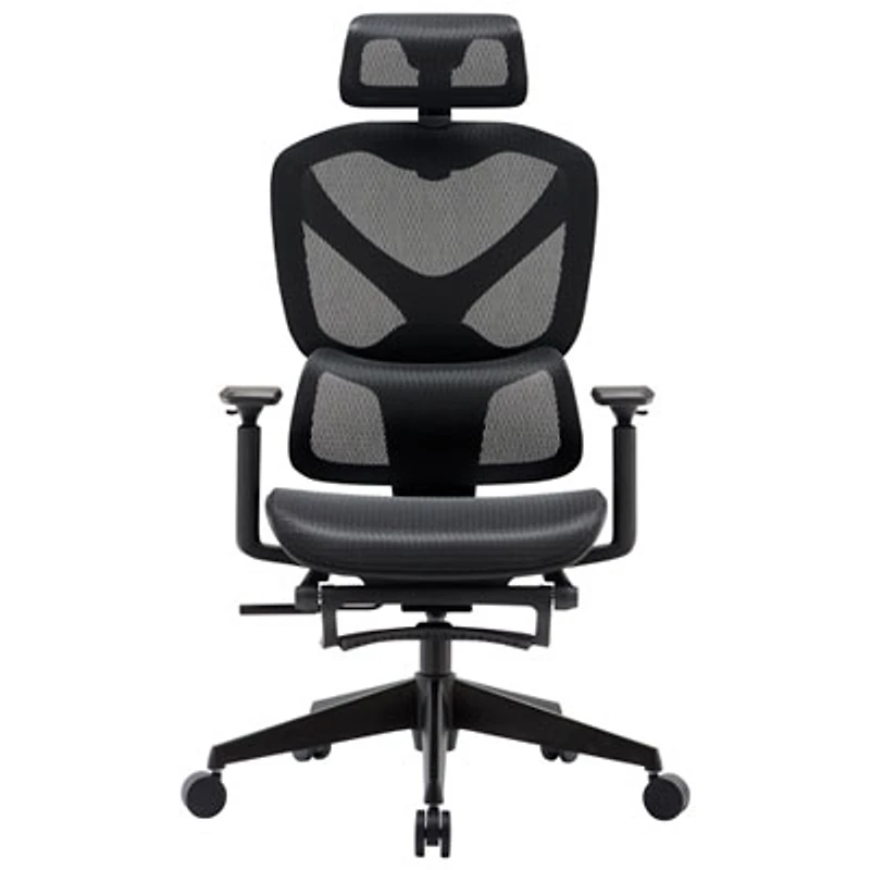 TygerClaw High Back Mesh Office Chair with Adjustable Headrest - Black
