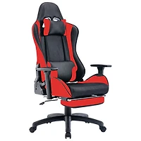 TygerClaw Ergonomic High Back Fabric Gaming Chair - Red/Black